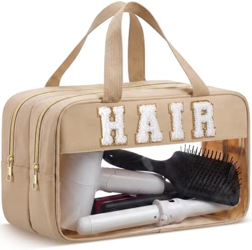 Pinkunn Hair Tool Travel Bag Tools Large Travel Case, Camel