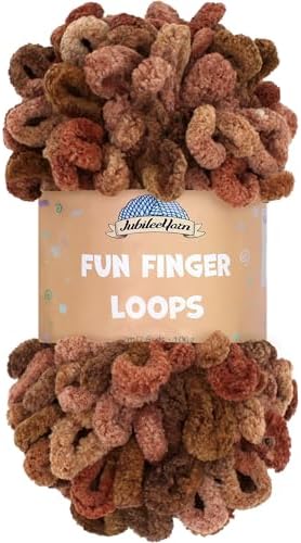 JubileeYarn Fun Finger Loops Yarn - 100g/Skein Jumbo Polyester - Gaia - 1 Skein
