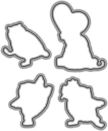 Cute Funny Fatty Birds with Heart Clear Stamps and Cutting Dies Set for Card Making DIY Scrapbooking Supplies Silicone Stamps Metal Cut Dies for Paper Albums Crafts Decor
