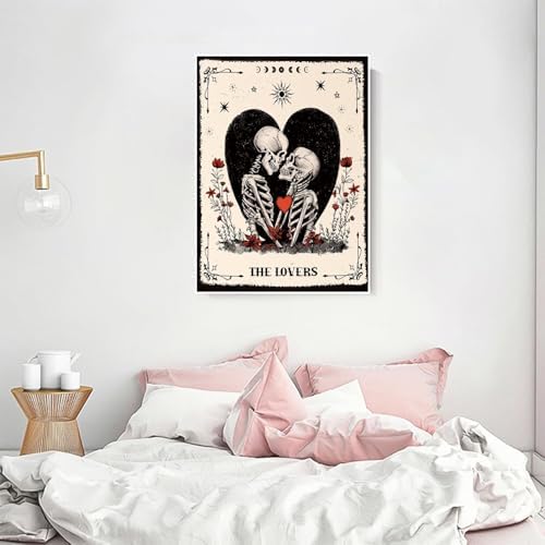 Skull Diamond Art Kits for Adults Funny Diamond Painting Kit for Beginner