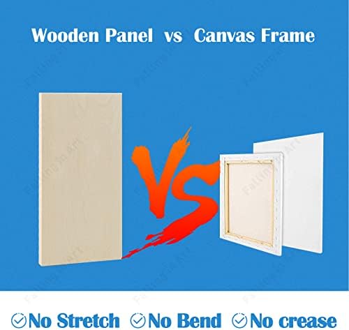 Falling in Art 2 Pack 12x36 Unfinished Birch Wood Panels Kit for Painting