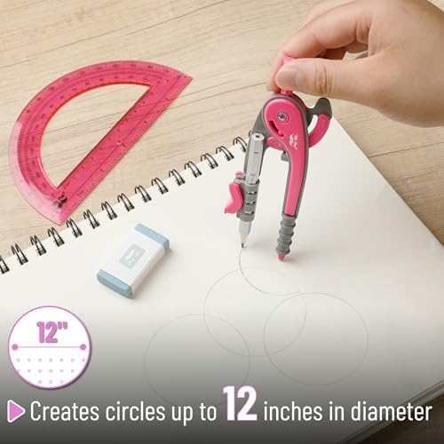 Mr. Pen- Geometry Compass and Protractor Set, 6 Inch Compass