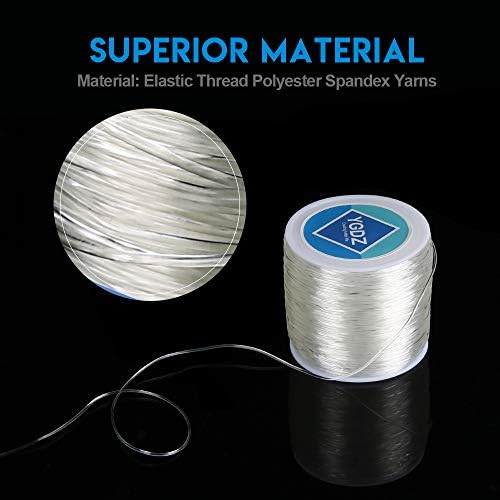 YGDZ 1mm Bracelet String, Elastic String Stretchy Bracelet Beading Thread String for Bracelets Jewelry Making, 1 Roll 100m (1.0mm)