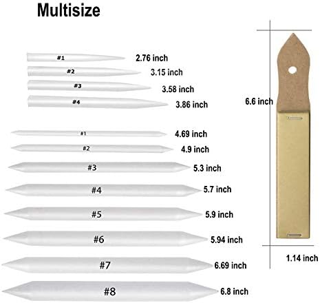 33 Pcs Blending Stumps and Tortillions Paper Art Blenders Drawing