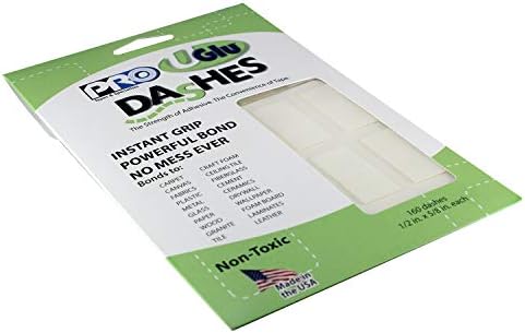 PRO Tapes & Specialties 306UGLU600 UGlu Dash Sheets, 1/2 in. x 5/8 in. dashes / 160 dashes per Pack, Clear