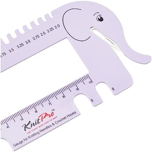 KnitPro Needle & Crochet View Sizer with Yarn Cutter-Lilac, 30 x 35 x 30 cm
