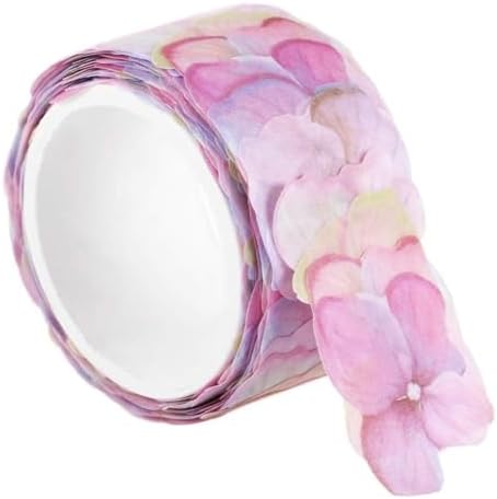 Colorful Floral Petal Washi Tape Set – Decorative Masking Tape for Scrapbooking, Journals, DIY Crafts, and School Office Supplies, Cute Flower Stickers, Adhesive Paper Tapes for Aesthetic