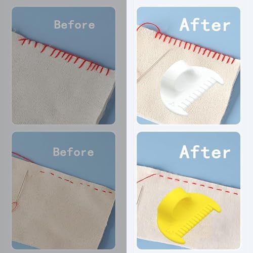 2mm-6mm Seam Guide for Hand Sewing Edge Lockranding Tool 5 PCS Set for Leather/Fabric/Craft Sew, Red