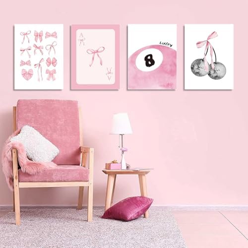 4 Pack Pink Diamond Art Kits for Adults, Diamond Painting Kits for Beginner