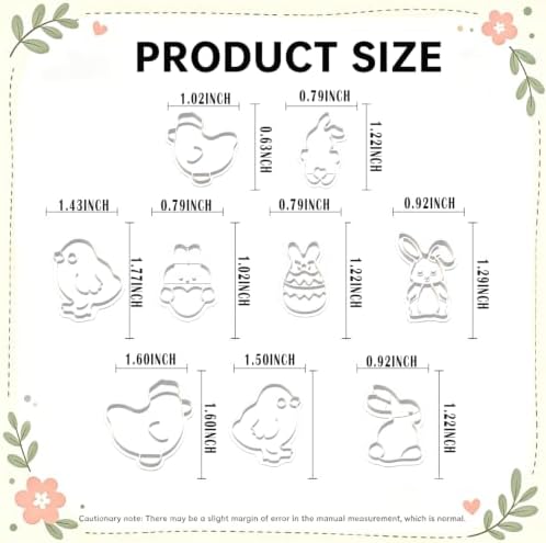 9PCS Farm Easter Clay Cutters