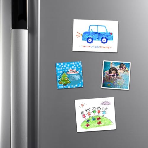 Magnetic Tape 2x4 Inch 10 Pack, Strong Adhesive Magnets for Crafts
