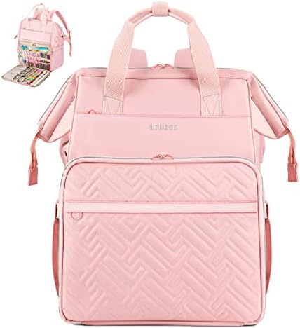 Leudes Crochet Bag Backpack for Yarn Storage Tote Travel Large Knitting Bag