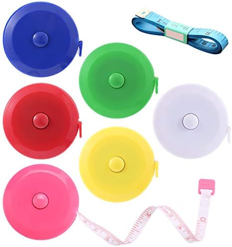Tape Measures Retractable, Fabric Measuring Tape, 60 Inch Small Sewing Tape Measure for Craft Nursing Medical Travel(6 Pack)