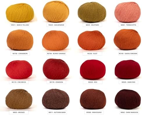 100% Baby Alpaca Yarn for Knitting & Crocheting - Set of 3 Skeins of Premium Yarn DK - Lightweight, Hypoallergenic & Thermal Peru Made - Ideal for Delicate Projects (RE185 - Saddle Brown)