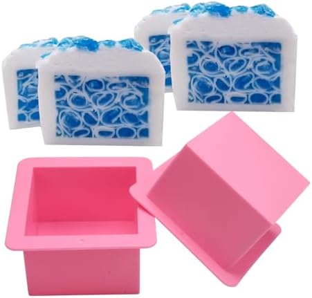 BAKER DEPOT 500ML Silicone Mold For Handmade Soap Mold Toast Mold Bread Mould, Set of 2