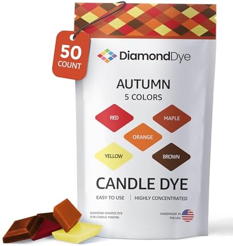 Fall Candle Dye Chips, Soy & Paraffin Candle Making, 5 Autumn Colors
