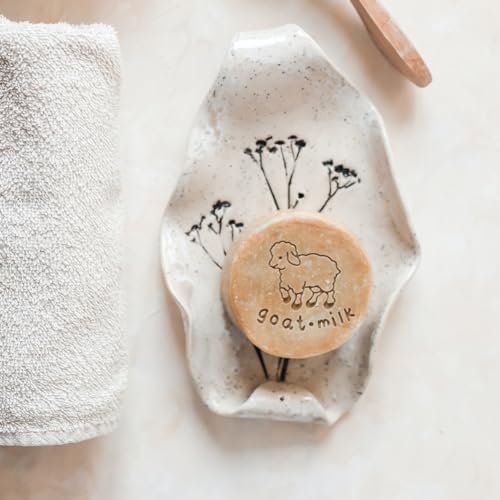 PH PandaHall Goat Soap Stamp - Acrylic Animal Embossing Stamp for Handmade Soap, Cookie, Clay, Pottery & Biscuit Making Projects