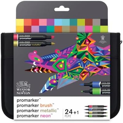 Winsor & Newton Promarker, Set of 24, Mixed Marker Set