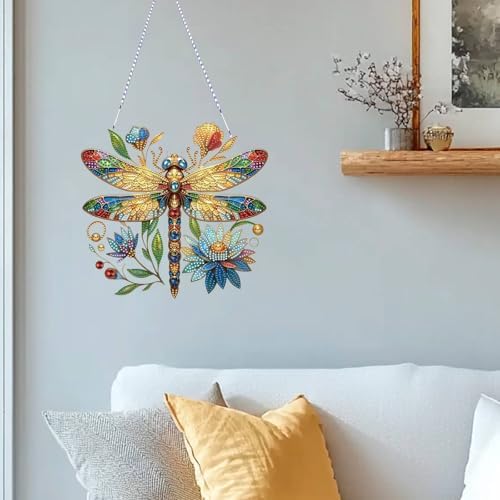 Koikify Dragonfly Diamond Art Hanging Ornament Kit for Adults
