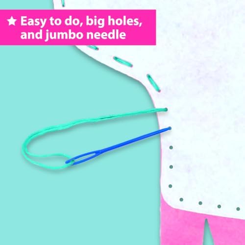 KRAFUN Unicorn Beginner Sewing Kit for Kids Age 6+ | 7 Projects