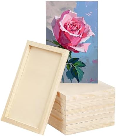8 Pack 6x12 Inch Unfinished Square Wood Panels for DIY Painting Crafts