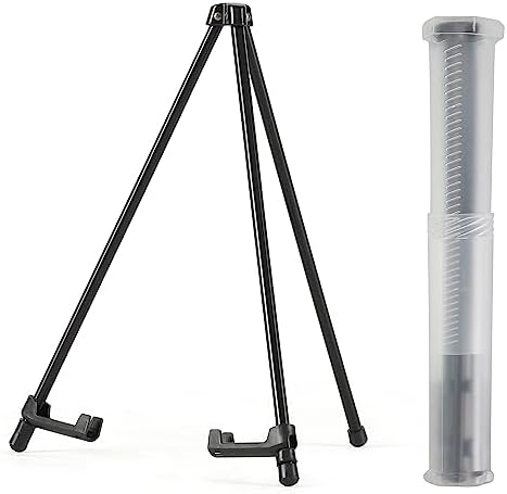 14" Tabletop Instant Display Easel, Black Steel Tripod Easel Stand(1 Pack)