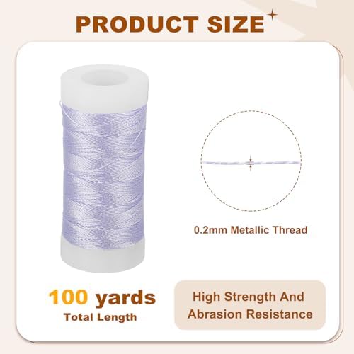 PATIKIL Metallic Thread 100yds Embroidery Thread for Sewing Machine