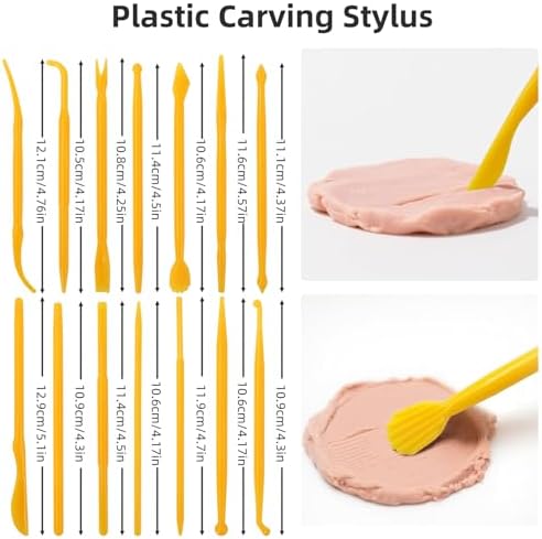 AULEEP 35 PCS Clay Sculpting Tools Kit, Air Dry Clay Tool for Pottery Craft