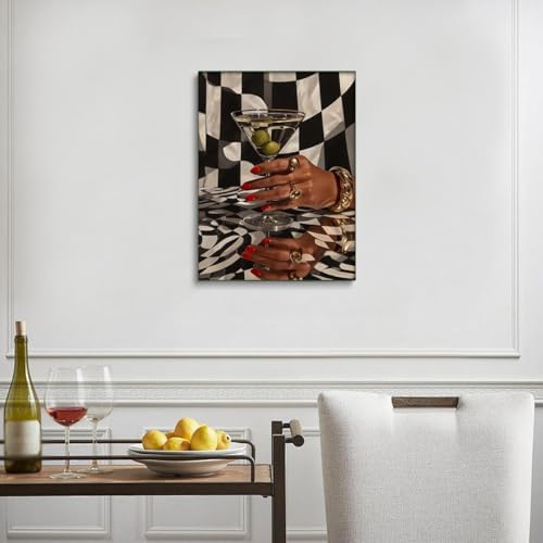 Cocktail Diamond Art Kits for Adults Round Diamond Painting 12x16 Inch