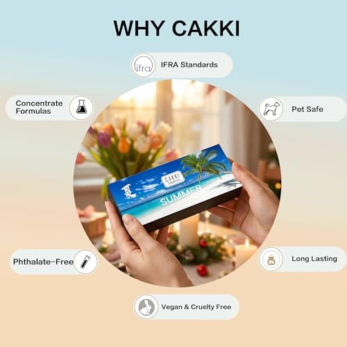 CAKKI Summer Essential Oils Set, 6X10ml, for Diffusers for Home