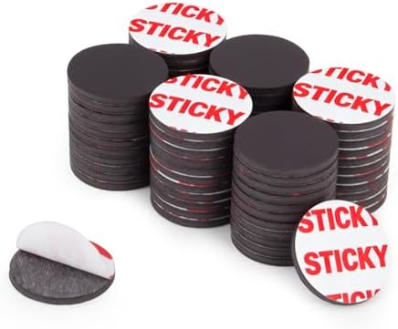 Towjug Round Magnets with Adhesive Backing 0.8" x 0.08", 30 Magnetic Dots
