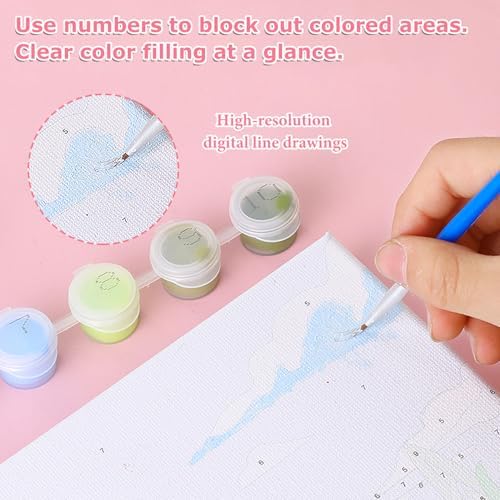 hkejoi Fox Paint by Numbers Kit for Kids, Kids Paint by Number Kits Age 8-12 Framed and Easel, Painting by Numbers, Easy DIY Crafts for Gift Home Wall Decor 8x8 in