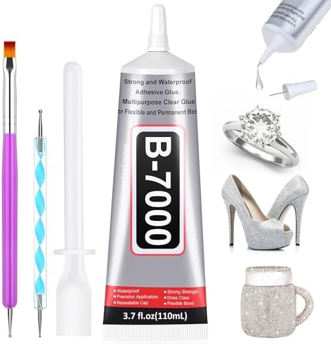 1 Pcs 110 mL B7000 Glue with Precision Tip, Bedazzling Glue and Tool