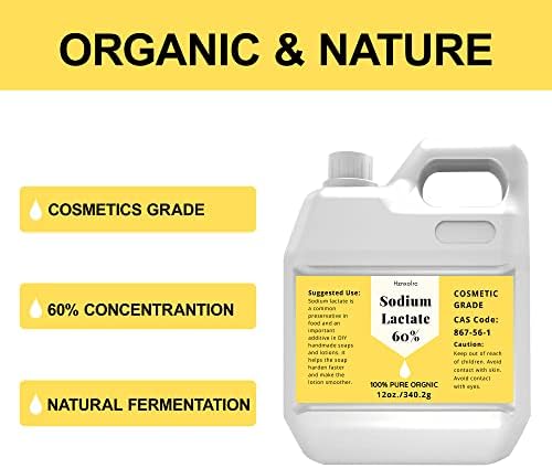 12 oz Sodium Lactate for Soap Making & Lotion,Premium Sodium Lactate Liquid