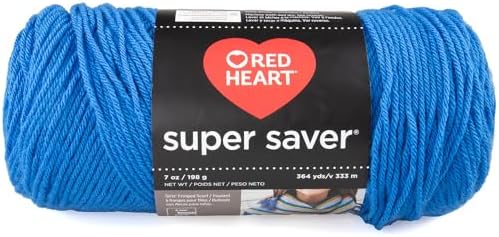Craft County Size 4 (Medium) 100% Acrylic Fiber Yarn – Variety of Color and Pattern Options – Great for Crochet, Knitting, and Weaving (Blue)