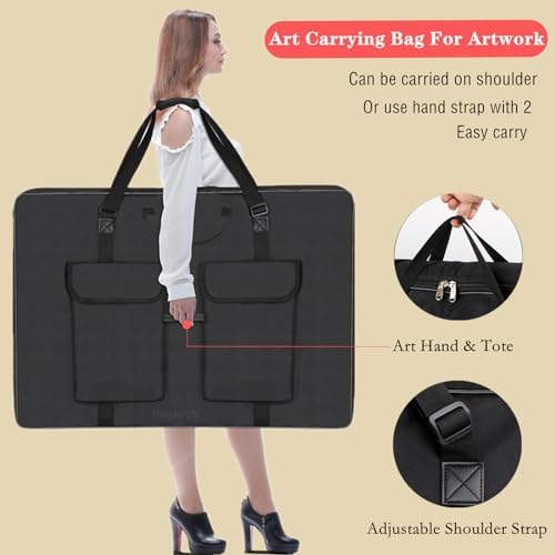 TreochtFUN Art Portfolio Bag 36 x 48 in - Waterproof Artist Carrying Case