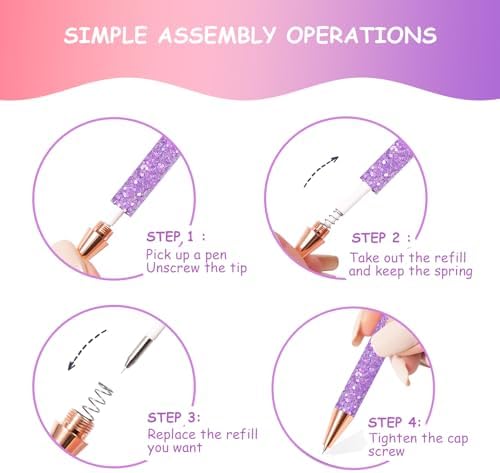 TECKWRAP Weeding Pin Pen Tool for Vinyl DIY Craft Project - Glitter Purple