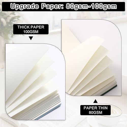 Thick Blank Journal Notebook 400 Pages A6 Unlined Sketchbook