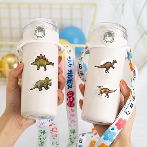Dinosaur Stickers, 500Pcs Roll Cute Dino Stickers for Kids Waterproof Vinyl Stickers for Water Bottles Laptop Scrapbook Party Decor Classroom Rewards Birthday Gifts
