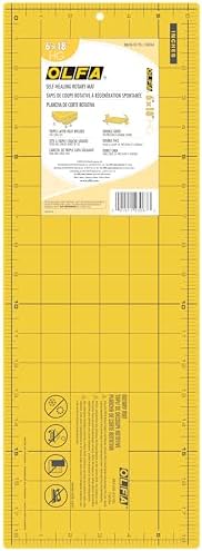 OLFA 6x18" Self-Healing Double-Sided Rotary Mat (RM-HG-01/YEL) - Yellow