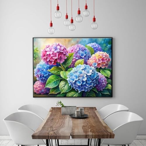 EIBEILI Diamond Art Kits for Adults-Hydrangea Flowers Diamond Painting Kits