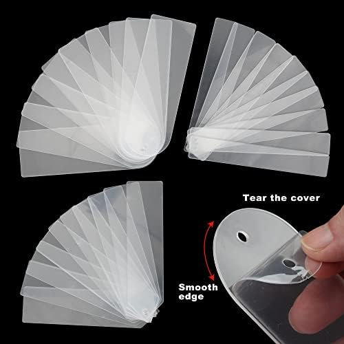 Acrylic Bookmarks Blanks Bulk 61PCS Clear Bookmark Plastic Blank 30 Sets with 6 Color Tassels & Twine String for Vinyl DIY Craft (3 Shape of Bookmarks)