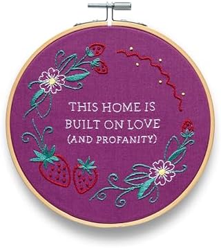 FUNATIC This Home is Built On Love and Profanity Embroidery Kit for Adults