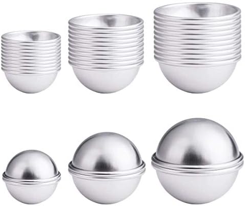 Bath Bomb Molds Kit, 30PCS 15 Set 3 Size Mold Set for DIY Making