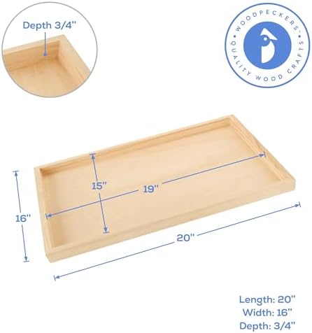 Large Birch Painting Panel 16 x 20 x 3/4-inch, Pack of 2 Wood Canvas Boards for Painting, Blank Signs for Crafts, by Woodpeckers