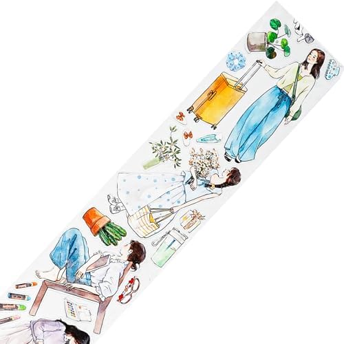WT Pre-Cut Hello Weekend Wide PET Tape, 1 Roll (70mm x 5m), Original Weekend Lifestyle Designs, Waterproof Decorative Tape for Journaling, Planners, Scrapbooks & DIY Crafts