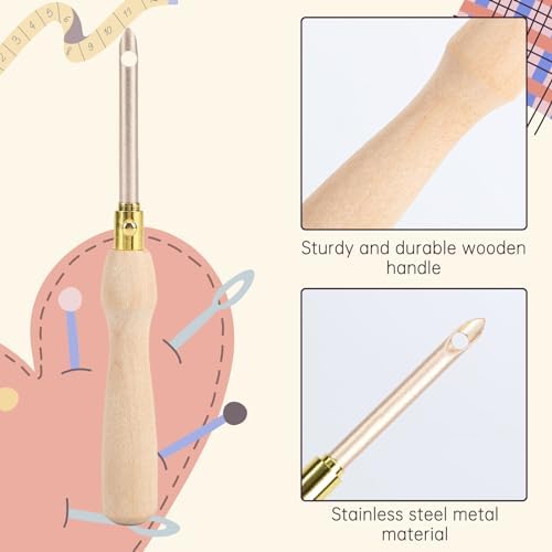 AUGSUN 13Pcs Punch Needle Kit for Craft Beginner Punch Embroidery Kit