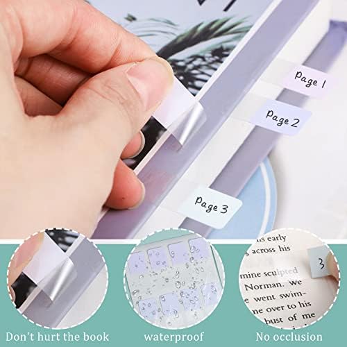 480 Pcs Sticky Index Tabs, 0.5x1'' Colored Book Sticky Tabs for Notebooks
