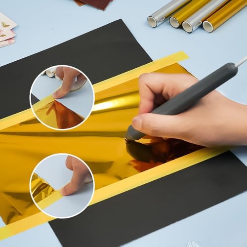 30Pcs Hot Foil Embossing Pen Set with Foil Quill Pen with 4 Size Metal Tips