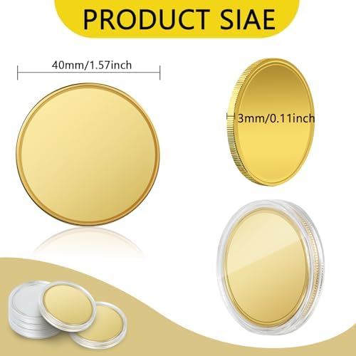 10 Pcs Blank Challenge Coin, Engraving Blanks Coins